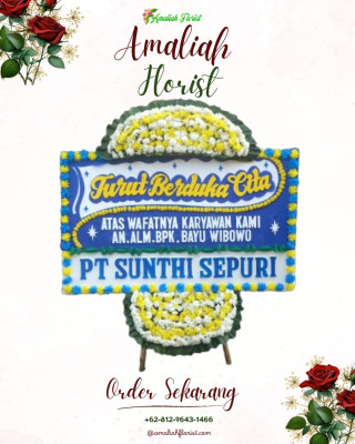 Papan Bunga Duka di Purwasari