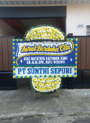 Papan Bunga Duka di Purwasari